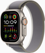 Смарт-часы Apple Watch Ultra 2 A2986 49мм OLED корп.титан Trial loop рем.зеленый/серый разм.брасл.:130-180мм (MRF33LW/A) от магазина РЭССИ