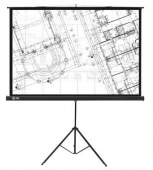 Экран Cactus 127x127см Triscreen CS-PST-127X127 1:1 напольный рулонный черный от магазина РЭССИ