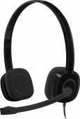 Наушники с микрофоном Logitech H151 черный 1.8м накладные оголовье (981-000589) от магазина РЭССИ