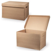 Архивный короб BRAUBERG "Делопроизводство" 325х480х295 мм с крышкой гофрокартон 126523 от магазина РЭССИ