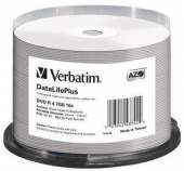 Диск DVD-R Verbatim 4.7Gb 16x Cake Box (50шт) Printable (43744) от магазина РЭССИ