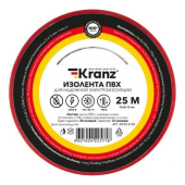 Изолента ПВХ KRANZ 013х15 мм 25 м красная KR-09-2104 от магазина РЭССИ