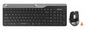 Клавиатура + мышь A4Tech Fstyler FB2535C клав:черный/серый мышь:черный/серый USB беспроводная Bluetooth/Радио slim (FB2535C SMOKY GREY) от магазина РЭССИ
