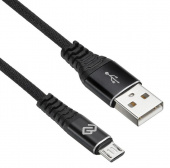 Кабель Digma MICROUSB-3M-BRAIDED-BLK USB (m)-micro USB (m) 3м черный от магазина РЭССИ