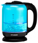 Чайник электрический Hyundai HYK-G2806 1.8л. 2200Вт голубой/черный (корпус: стекло) от магазина РЭССИ