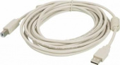 Кабель Ningbo USB A(m) USB B(m) 5м феррит.кольца серый от магазина РЭССИ