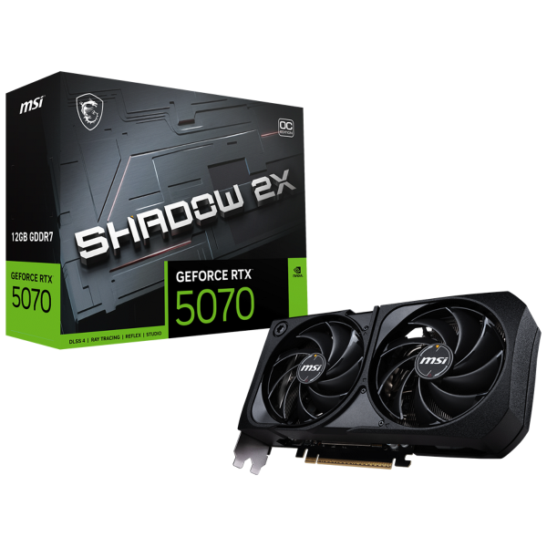 Видеокарта RTX5070 SHADOW 2X OC, 2FAN RTL, 12ГБ, GDDR7, PCI-Express 5.0 от магазина РЭССИ