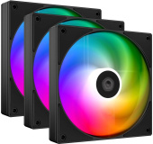 Вентилятор для корпуса ID-Cooling AS-120-K Trio ARGB 120х120x25 черный 4-pin 27.2дБ (упак.:3шт) (AS-120-ARGB-K TRIO) Ret от магазина РЭССИ