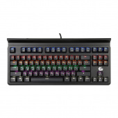 Клавиатура механ. Gembird KB-G520L USB чёрн 87 кл. Rainbow 10 реж. мультимедиа 18м подставка д/планшета от магазина РЭССИ