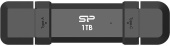 Накопитель SSD Silicon Power USB-C 1TB SP001TBUC3S72V1K DS72 1.8" черный USB-A от магазина РЭССИ