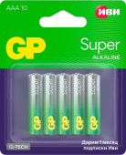Батарея GP Super Alkaline 24A/IVI-2CR10 AAA (10шт) блистер от магазина РЭССИ