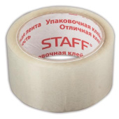 Клейкая лента STAFF упаковочная 50 мм x 66 м прозрачная толщина 40 микрон 440082 от магазина РЭССИ