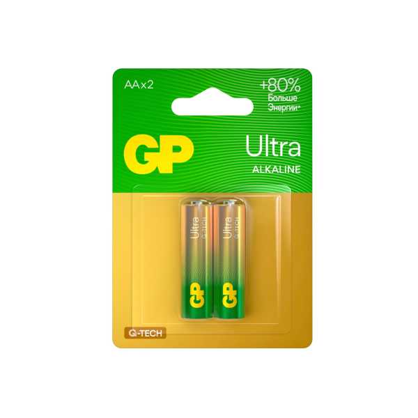 Батарейка алкалиновая GP Ultra Alkaline G-Tech 15А АA 2 шт в блистере от магазина РЭССИ