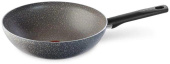 Сковорода ВОК (WOK) Tefal Natural Cook 04213628 круглая 28см покрытие: Mineralia+ non-stick ручка несъемная (без крышки) серый от магазина РЭССИ