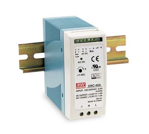 Блок питания AC-DC с функцией UPS, 60Вт, вход 90-264В АС,127-370В DC, выход 1: 27.6В,0-2.15 (1.4 ном.) А, выход зарядного устройства 27.6В,0.75А, в корпусе от магазина РЭССИ