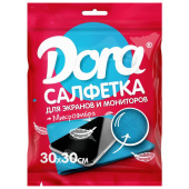 Салфетка из микрофибры Dora для экранов мониторов и электротехники 30x30см 2001-006 от магазина РЭССИ