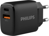 Сетевое зар./устр. Philips DLP4327 240W 1.5A (PD) USB/USB Type-C универсальное черный (DLP4327CB/70) от магазина РЭССИ