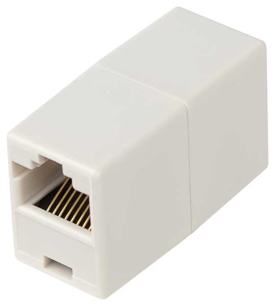 Адаптер проходной тип RJ45-RJ45 категория 5е неэкранированный упаковка 20 штук от магазина РЭССИ