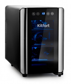 Винный шкаф Kitfort КТ-2401 черный/серебристый (однокамерный) от магазина РЭССИ