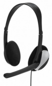 Наушники с микрофоном Hama Essential HS-P100 черный 2м накладные оголовье (00139900) от магазина РЭССИ
