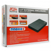 USB 3.0 Внешний корпус 2.5" SATAIII HDD/SSD AgeStar 3UB2P1 (BLACK) пластик чёрный от магазина РЭССИ