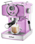 Кофеварка рожковая Kitfort КТ-7125-3 1465Вт лавандовый от магазина РЭССИ