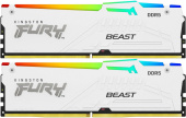 Память DDR5 2x16GB 6000MHz Kingston KF560C36BWE2AK2-32 Fury Beast White Expo RGB RTL PC5-48000 CL36 DIMM 288-pin 1.35В kit single rank с радиатором Ret от магазина РЭССИ
