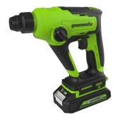 Аккумуляторный бесщеточный перфоратор GreenWorks GD24SDS1K2 3803107UA от магазина РЭССИ