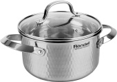 Кастрюля Rondell RainDrops RDS-1293 2.4л. d=18см (с крышкой) стальной от магазина РЭССИ