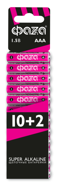Элементы питания LR03 (AAA) Super Alkaline набор 10+2 от магазина РЭССИ