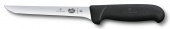 Нож кухонный Victorinox Fibrox (5.6303.15) стальной обвалочный для мяса лезв.150мм прямая заточка черный от магазина РЭССИ