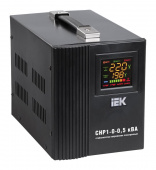Стабилизатор напряжения IEK Home 0.5кВА однофазный черный (IVS20-1-00500) от магазина РЭССИ