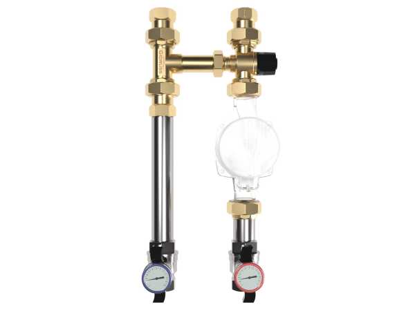 Группа насосная NGSS-25CTS  1' термостатический смеситель KVs 2.5, 35-60 град., краны с термометрами от магазина РЭССИ