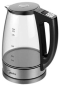 Чайник электрический Midea MK-8009 1.7л. 2200Вт серебристый/черный корпус: стекло от магазина РЭССИ