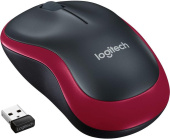 Мышь Logitech M185 черный/красный оптическая (1000dpi) беспроводная USB1.1 для ноутбука (2but) от магазина РЭССИ
