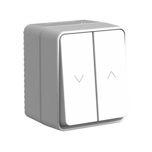 AtlasDesign PROFI IP54 2-клавишный выключатель для жалюзи, 2хсх.4, серый от магазина РЭССИ