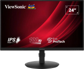Монитор ViewSonic 23.8" VA2408-HDJ черный IPS LED 16:9 HDMI матовая HAS Piv 250cd 178гр/178гр 1920x1080 100Hz VGA DP FHD 5.2кг от магазина РЭССИ