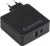Сетевое зар./устр. SunWind SWWB6 65W 3.25A (PD+QC) USB/USB Type-C универсальное черный (SWWB6H1105BK) от магазина РЭССИ