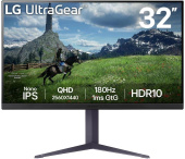 Монитор LG 31.5" UltraGear 32GS85Q-B черный IPS LED 16:9 HDMI матовая HAS 350cd 178гр/178гр 2560x1440 180Hz FreeSync DP 2K USB 7.5кг от магазина РЭССИ