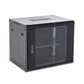 Шкаф коммутационный Rexant (04-1266-112) настенный 12U 600x600мм пер.дв.стекл металл 2 бок.пан. направл.под винты 60кг черный 19кг 230град. 635мм IP20 сталь от магазина РЭССИ