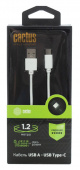 Кабель Cactus CS-USB.A.USB.C-1 USB (m)-USB Type-C (m) 1м белый блистер от магазина РЭССИ