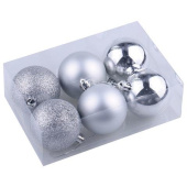 Шары елочные Золотая сказка НАБОР 6 шт пластик 6см серебристые 590868 от магазина РЭССИ