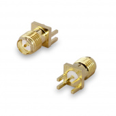 Разъем RP-SMA(female)- на плату толщиной 1,5 мм под пайку от магазина РЭССИ