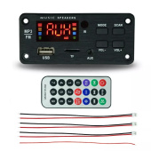 JQ-D002BT Модуль усилителя мощности 2X25W, BT, MP3, FM, SD, пульт от магазина РЭССИ