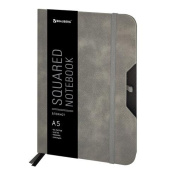 Блокнот BRAUBERG А5 162x218мм NOTE под кожу софт-тач с резинкой 80л клетка серый 113440 от магазина РЭССИ