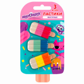 Набор фигурных ластиков ЮНЛАНДИЯ Сладкие истории 3 шт ассорти 229594 от магазина РЭССИ