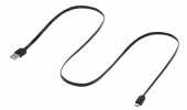 Кабель SunWind USB (m)-micro USB (m) 1м черный плоский от магазина РЭССИ