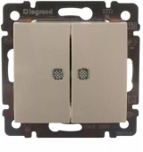Выключатель Legrand Valena скрыт. 2кл. с подсветкой IP20 слоновая кость (774328) от магазина РЭССИ