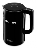 Чайник электрический Kitfort КТ-6154 1.7л. 2200Вт черный (корпус: нержавеющая сталь/пластик) от магазина РЭССИ