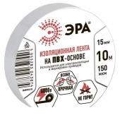 ПВХ-изолента ЭРА 15мм x 10м белая C0036553 от магазина РЭССИ